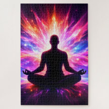 Chakra-Meditations-Puzzle Farbige Yoga-Kunst