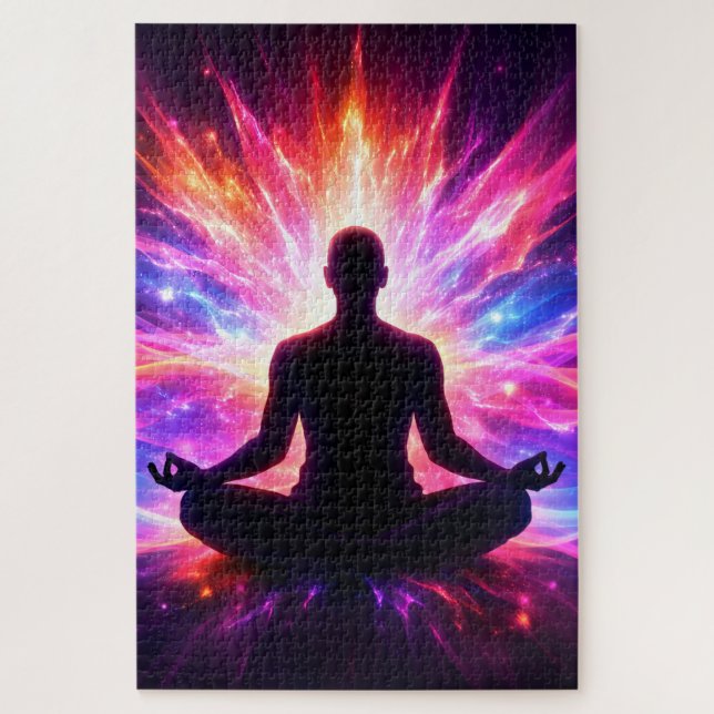 Chakra-Meditations-Puzzle Farbige Yoga-Kunst Puzzle (Vertikal)
