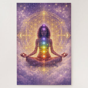 Chakra-Meditationspuzzle Spirituelles Kunstgeschen Puzzle