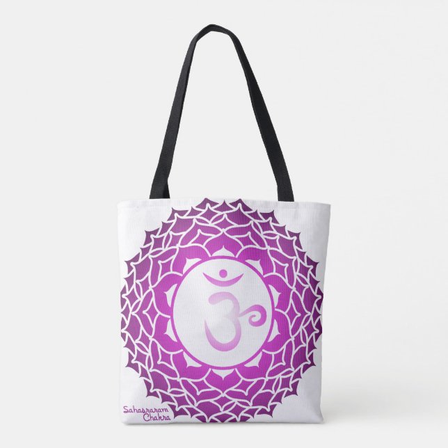 Chakra OM Namaste ganz über DruckTasche (Rückseite)