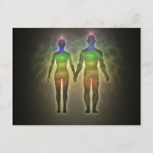 chakra par,aura,twinsoulle,heilende Liebe,energie, Postkarte