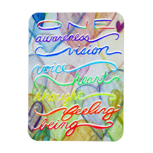 Chakra Rainbow Words Art Magnete