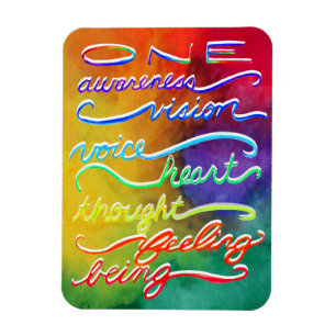 Chakra Rainbow Words Art Magnete
