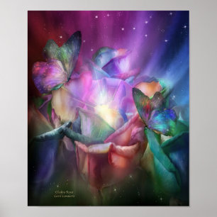 Chakra Rosen-feine Kunst-Plakat/Druck Poster
