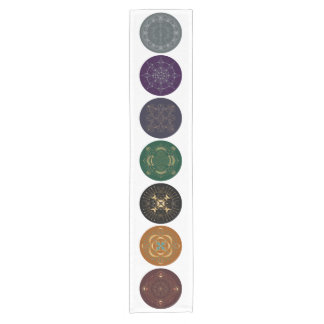 Chakra Shadow Mandala Multi-Color Table Runner Kurzer Tischläufer