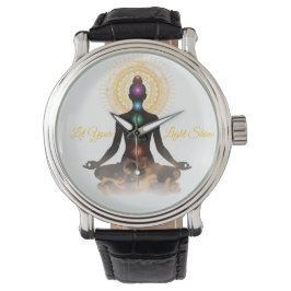 Chakra Silhouette – Let Your Light Shin Armbanduhr