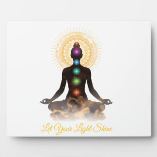 Chakra Silhouette Tabletop Plaque with Easel  Fotoplatte