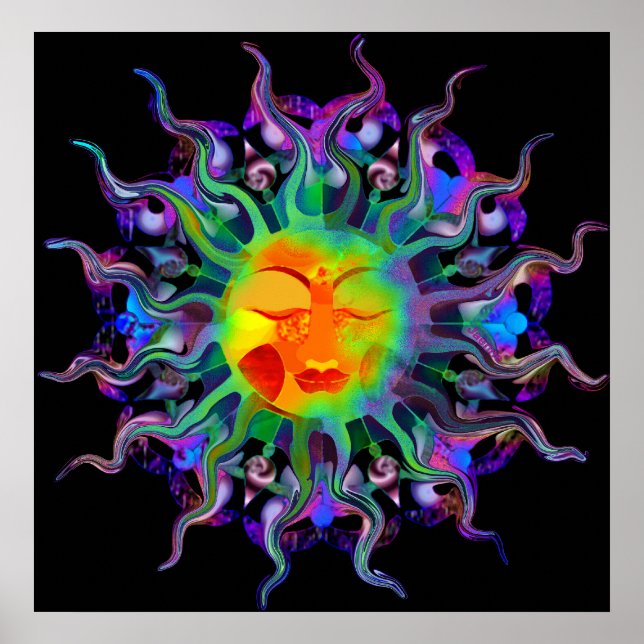 Chakra Sun Print Poster (Vorne)