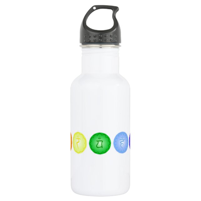 Chakra Symbole Trinkflasche (Vorderseite)