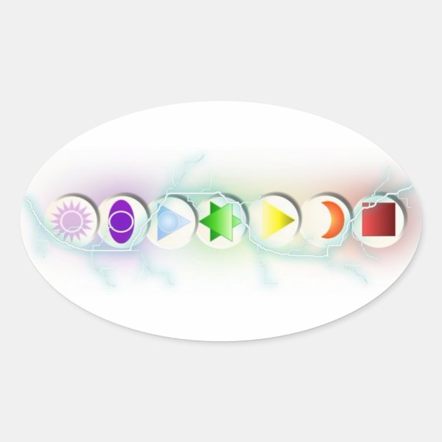 Chakra Symbols Sticker (Vorderseite)