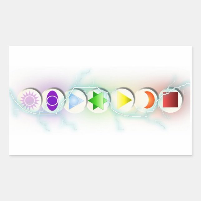Chakra Symbols Sticker (Vorderseite)