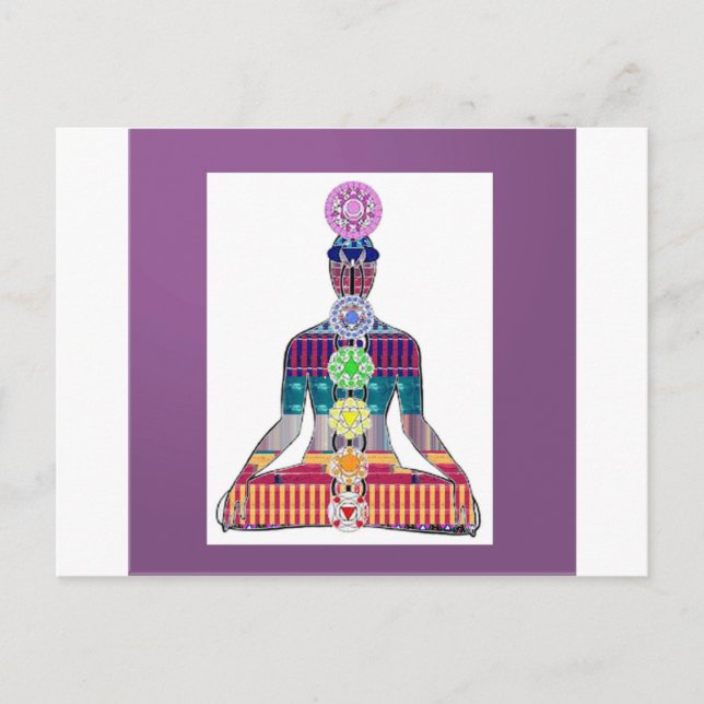 Chakra System Yoga Meditation gut als NVN656 Postkarte (Vorderseite)