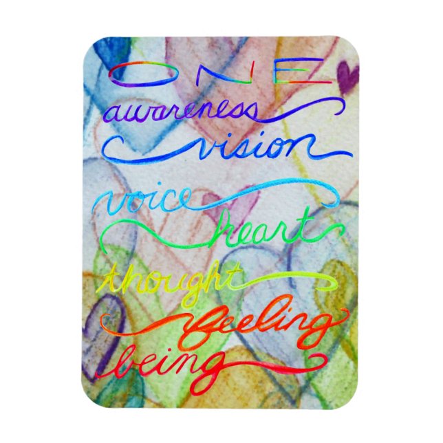 Chakra Themed Rainbow-Wörter Magnet (Vertikal)