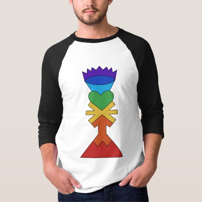 Chakra Tower Raglan T-Shirt (Vorderseite)