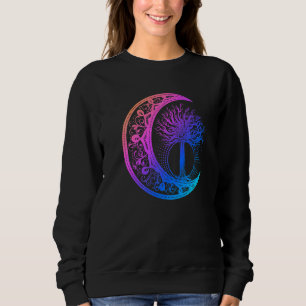 Chakra Tree of Life Mandala Zen Yoga Om Symbol Bud Sweatshirt