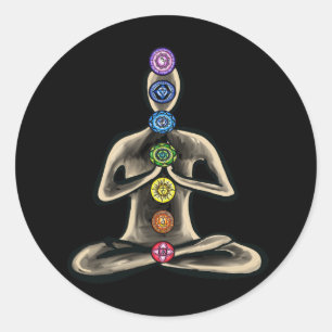 Chakra trieb an runder aufkleber