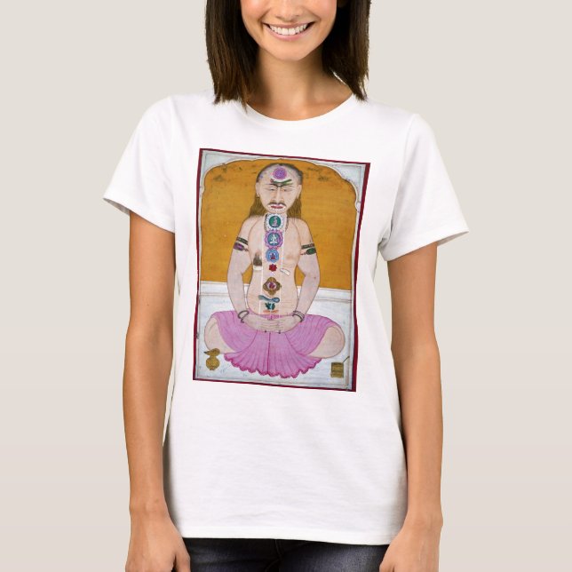Chakra Yoga Illustration für Meditation T-Shirt (Vorderseite)