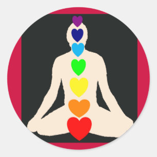 Chakra Yoga-Lotus-Positions-Geschenke Runder Aufkleber