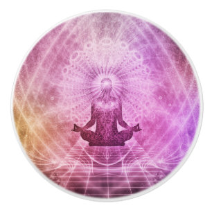Chakra Yoga Meditation Keramik Drawer Cabinet Knob Keramikknauf