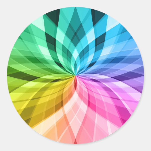 chakra zen kaleidoskop bunter Spaß Runder Aufkleber (Vorderseite)