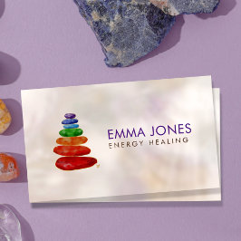 Chakra Zen Stones Energy Crystal Healing Business Visitenkarte