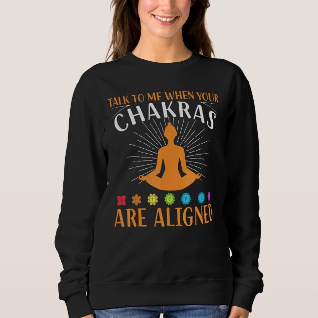 Chakras Aligned Yoga Sweatshirt (Vorderseite)