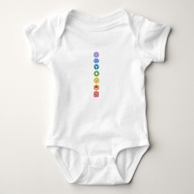 Chakras Baby-Kleidung Baby Strampler (Vorderseite)
