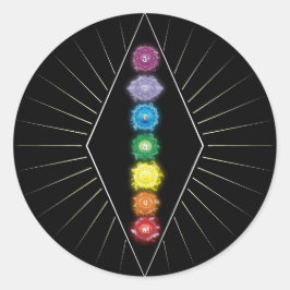Chakras energy runder aufkleber