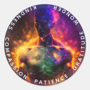 Chakras   Humane Auras   Energieheiler Runder Aufkleber