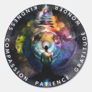 Chakras   Humane Auras   Energieheiler Runder Aufkleber