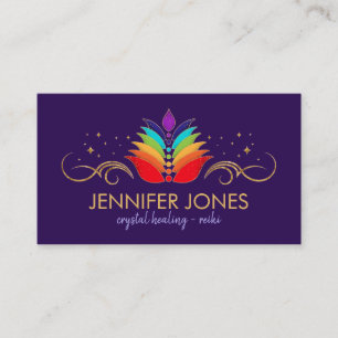 Chakras - Lotus - Energy Healing Business Card Visitenkarte