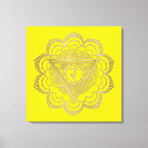 Chakras Manipura - Wrapped Canvas Leinwanddruck
