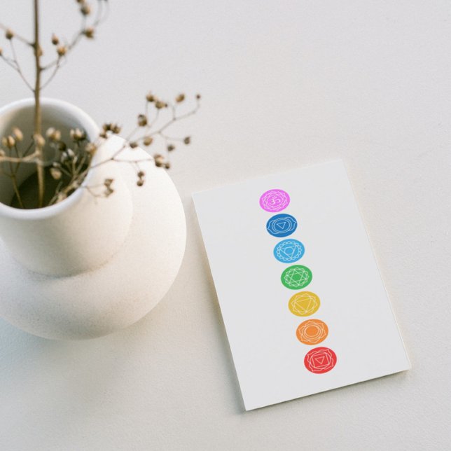 Chakras Meditation Business Card Visitenkarte (Von Creator hochgeladen)