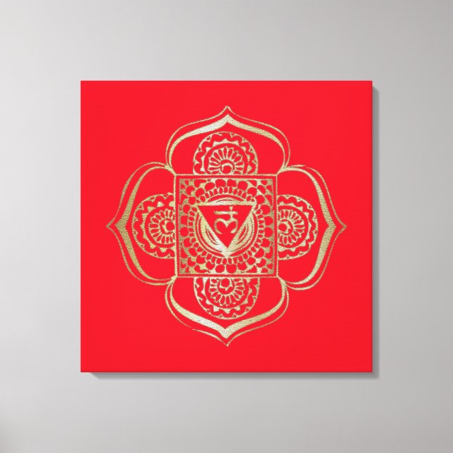 Chakras Muladhara - Wrapped Canvas Leinwanddruck (Vorderseite)