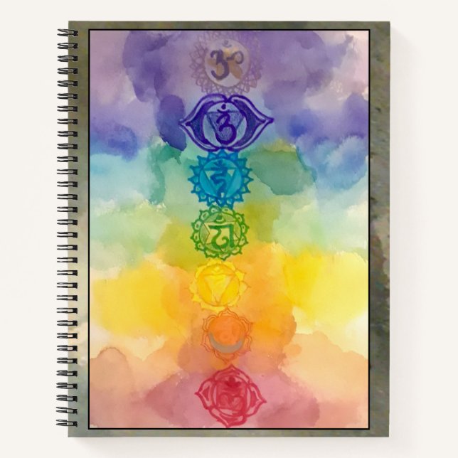 Chakras-Notebook Notizbuch (Vorderseite)