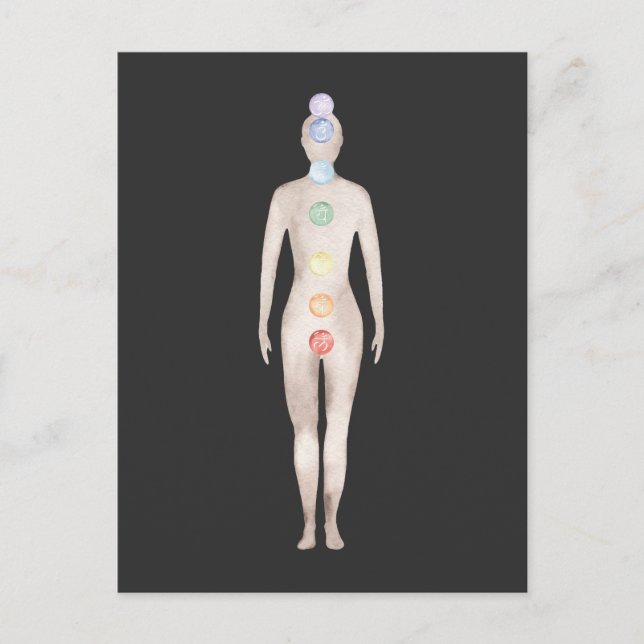 Chakras Postkarte (Vorderseite)