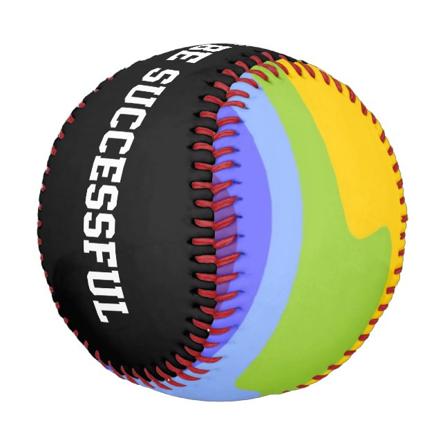 Chakras / Rainbow Colors Waves + Ihre Ideen Baseball (Schrägansicht)