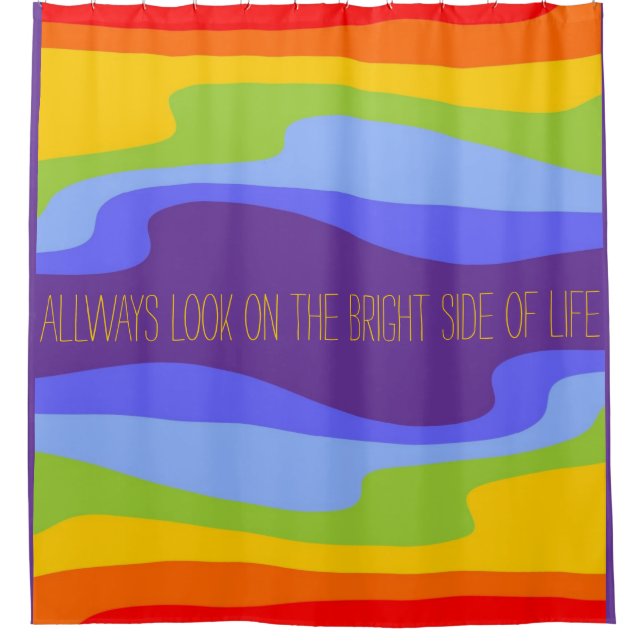 Chakras / Regenbogenfarben Muster I + Ihre Ideen Duschvorhang (Vorderseite)