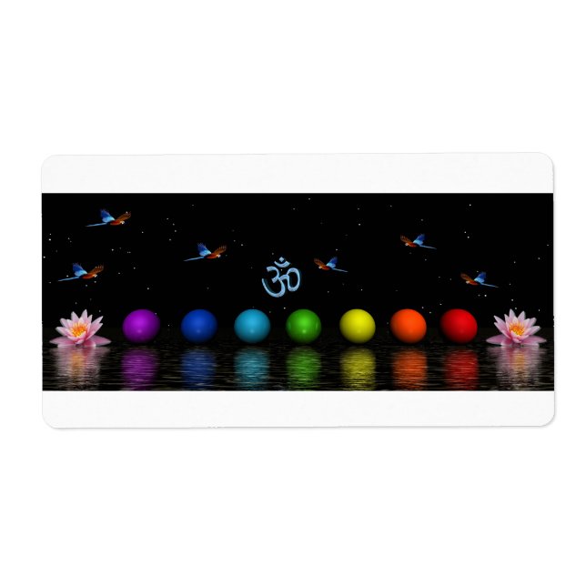 Chakras-Vögel und Om (Vorne)