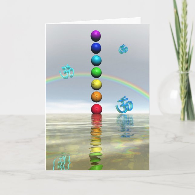 chakras weiß karte (Vorderseite)