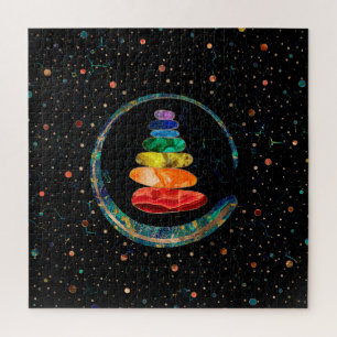 Chakras Zen Stones und Enso-Kreis Puzzle