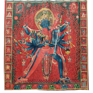 Chakrasamvara und Consort Vajravarahi Duschvorhang