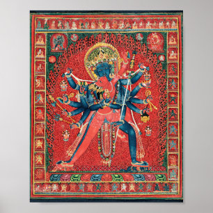 Chakrasamvara und Consort Vajravarahi Poster