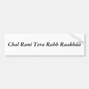 Chal Rani tera Rabb Raakhaa Autoaufkleber