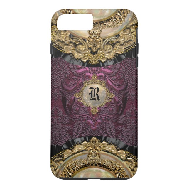 Chalchadoriz Elegance Girly Monogram Plus Case-Mate iPhone Hülle (Rückseite)