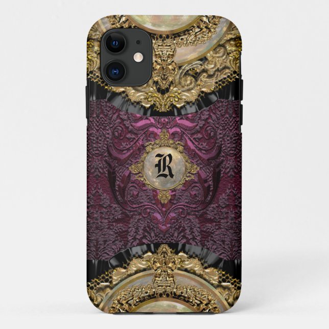 Chalchadoriz Elegant Monogram Case-Mate iPhone Hülle (Rückseite)