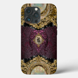 Chalchadoriz Eleganz Girly Monogramm iPhone 13 Pro Hülle