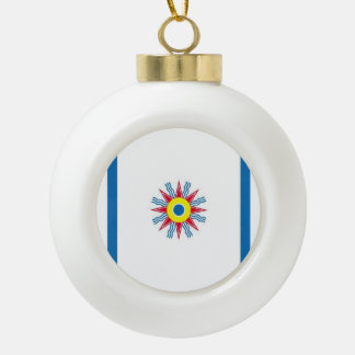 Chaldean Flaggen-WeihnachtsKeramik-Ball-Verzierung Keramik Kugel-Ornament