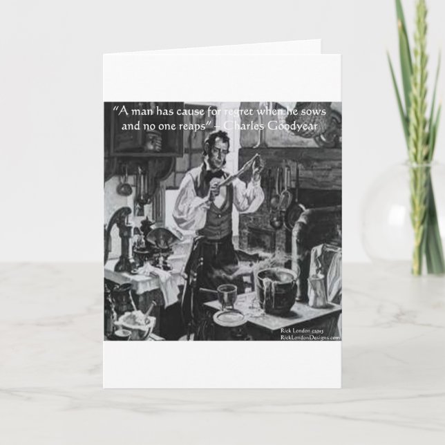Chales Goodyear Sow & Reap Wisdom Zitat Karte (Vorderseite)