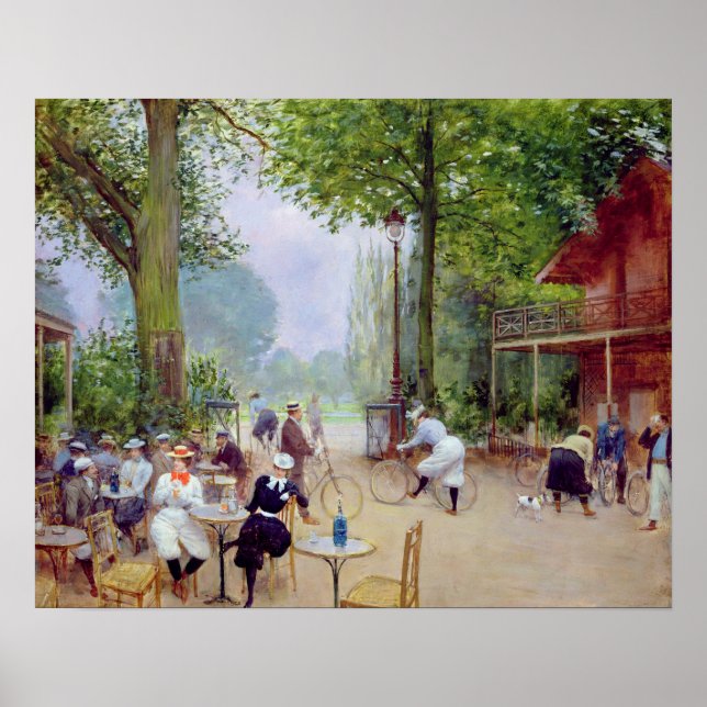 Chalet du Cycle in Bois de Boulogne Poster (Vorne)